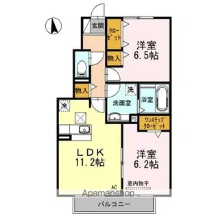 カーサ・カミリア【1階】の間取り
