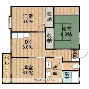 ヴィラIT B【2階】の間取り
