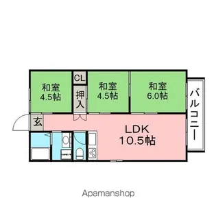 プレジール村上【2階】の間取り