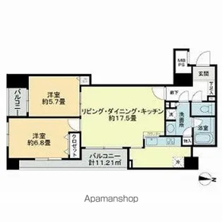 ライオンズマンション三鷹中央通り【4階】の間取り