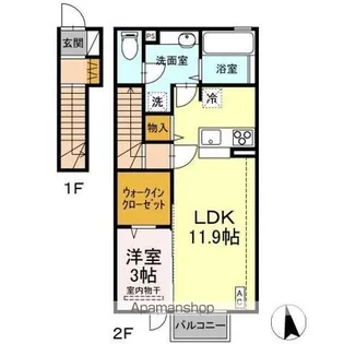 栞 壱番館【2階】の間取り