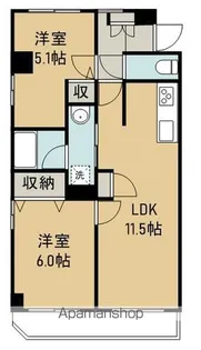 オンディーヌ【5階】の間取り