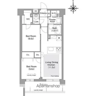 コンフォリア・リヴ文京護国寺【-1階】の間取り