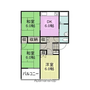 ドミールあざみⅢ【19-9号室】の間取り