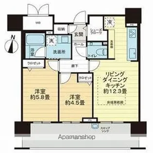 グランファーレ円山北レジェンドスクエア【10階】の間取り
