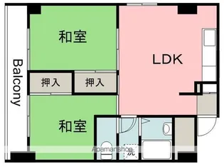 コーポ安古市【7階】の間取り
