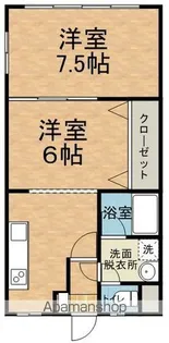 コーポ巾上【303号室】の間取り