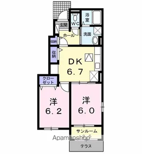 クレールⅡ A【1階】の間取り