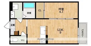 EST西岡町Ⅱ【3階】の間取り