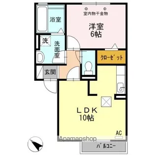 グリーンハイツ八坂Ⅱ【1階】の間取り