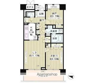 マーシュフィールド四番町【5階】の間取り