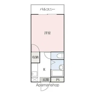ホワイトハイツ鹿島台【106号室】の間取り
