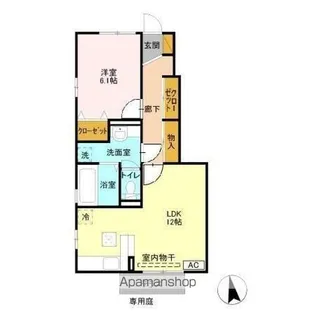 ウエストパーク藤【1階】の間取り