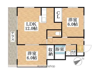 パナハイツクォーレ【B103号室】の間取り