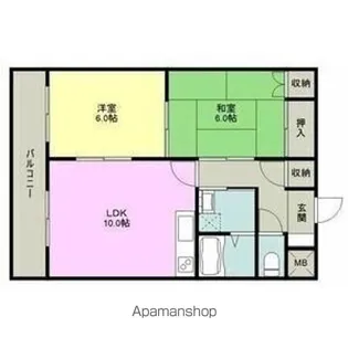 リバーサイド前田【3階】の間取り