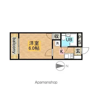 1Kの間取り画像