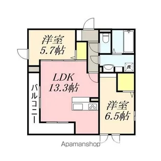 フロイデミーツ曳馬【3階】の間取り