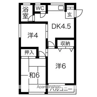 コーポカトウ【2階】の間取り