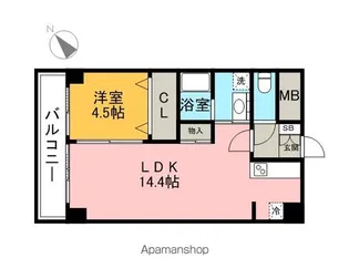 レジデンス住吉【1012号室】の間取り
