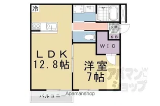 GARNET RESIDENCE 聖護院【I-306号室】の間取り
