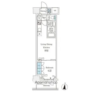 フロンティアレジデンス錦糸公園【6階】の間取り