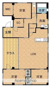 山手の棲み家【3階】の間取り