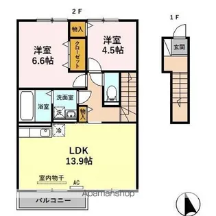 プレジオ【2階】の間取り