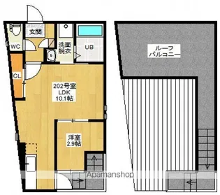 GRANDTIC 東高須【202号室号室】の間取り
