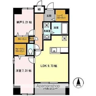 F・D VILLE【6階】の間取り