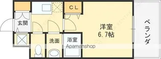 ワールドアイ大阪EAST CITY【3階】の間取り