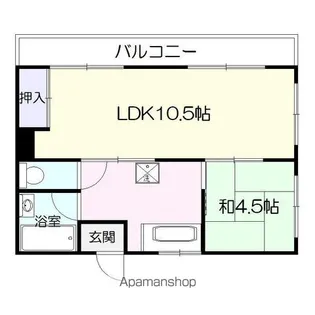 錦江谷山ハイツ【406号室】の間取り