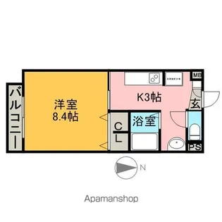 ホープ瑞浪Ⅰ・Ⅱ【2-101号室】の間取り