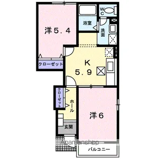 ESSEX COURT【108号室】の間取り