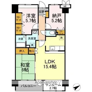 ソレイユ華【3階】の間取り