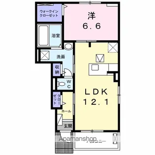 コリーヌメゾンA【1階】の間取り