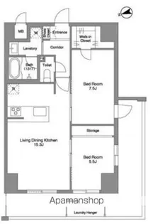 2LDKの間取り画像