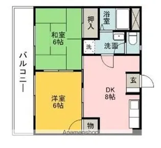 サザンキャッスル大野【4階】の間取り