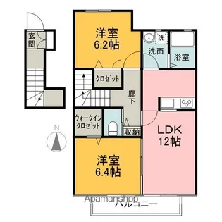 サンライズ美杉【202号室】の間取り