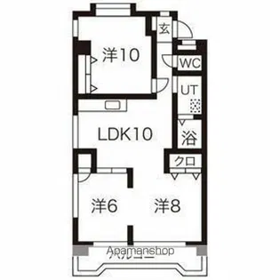 メゾンブラーシュ【3階】の間取り