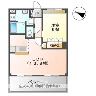 フロイデA【205号室】の間取り