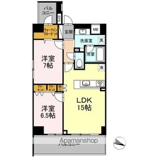 D GRANDE鹿児島中央【9階】の間取り