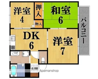 ジョイコートB【1階】の間取り
