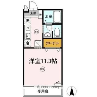 エクレール青江【1階】の間取り