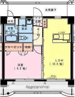 サンブライト【302号室】の間取り