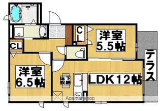 シエル クレールB棟【103号室】の間取り