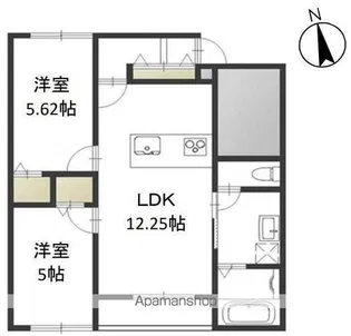 フライハイト B【1階】の間取り