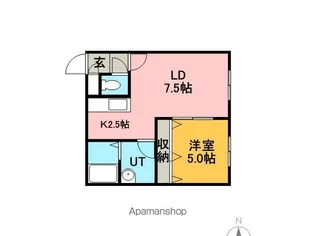 サンテラス手稲本町【2階】の間取り