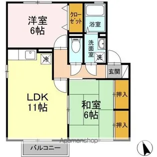 キャッスル徳久A棟【2階】の間取り