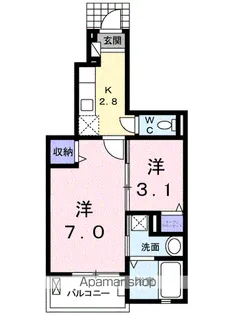 パールメゾン三番館【102号室】の間取り