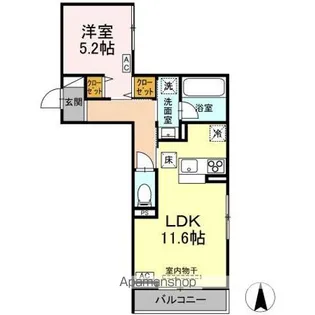 サニーハイツ コバリ【101号室】の間取り